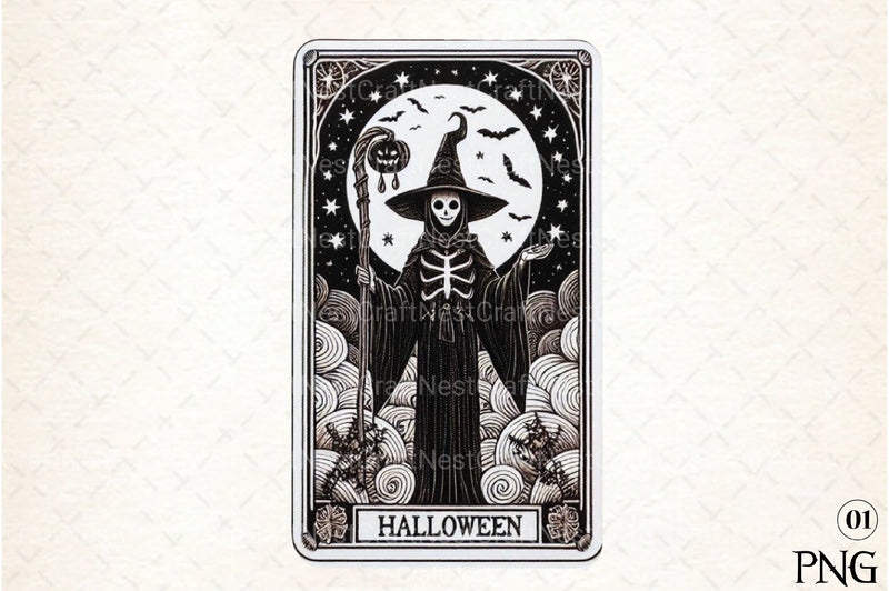 Halloween Tarot Card Clipart Bundle 134 - CraftNest - Digital Crafting and Art