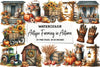 Antique Autumn Farming Clipart Bundle
