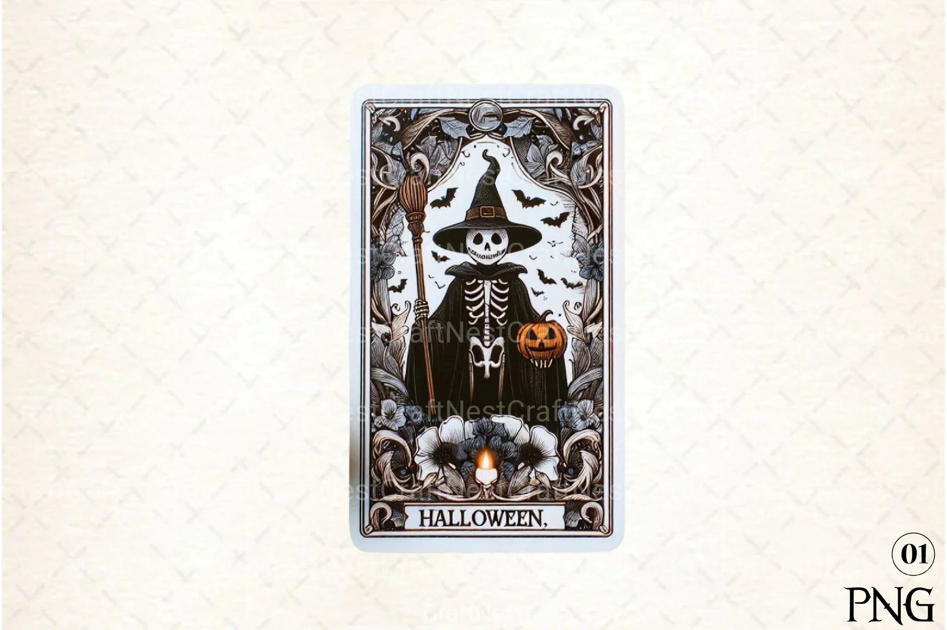 Halloween Tarot Card Clipart Bundle 22 - CraftNest - Digital Crafting and Art