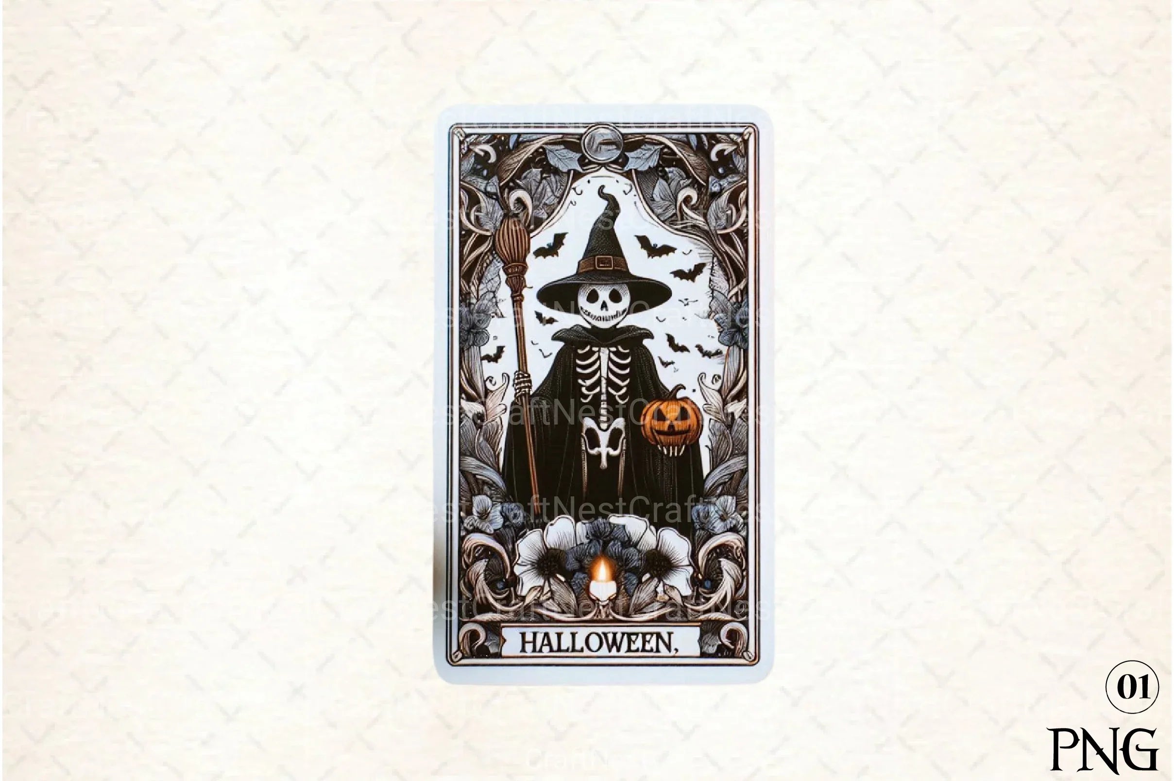 Halloween Tarot Card Clipart Bundle 22 - CraftNest - Digital Crafting and Art