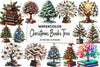 Christmas Books Tree Clipart Bundle