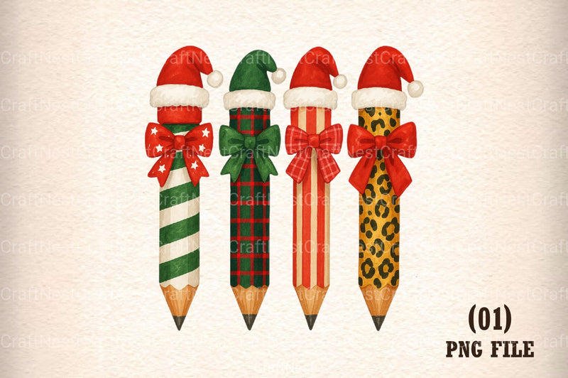 School Christmas Clipart Bundle 2 - CraftNest - Digital Crafting and Art