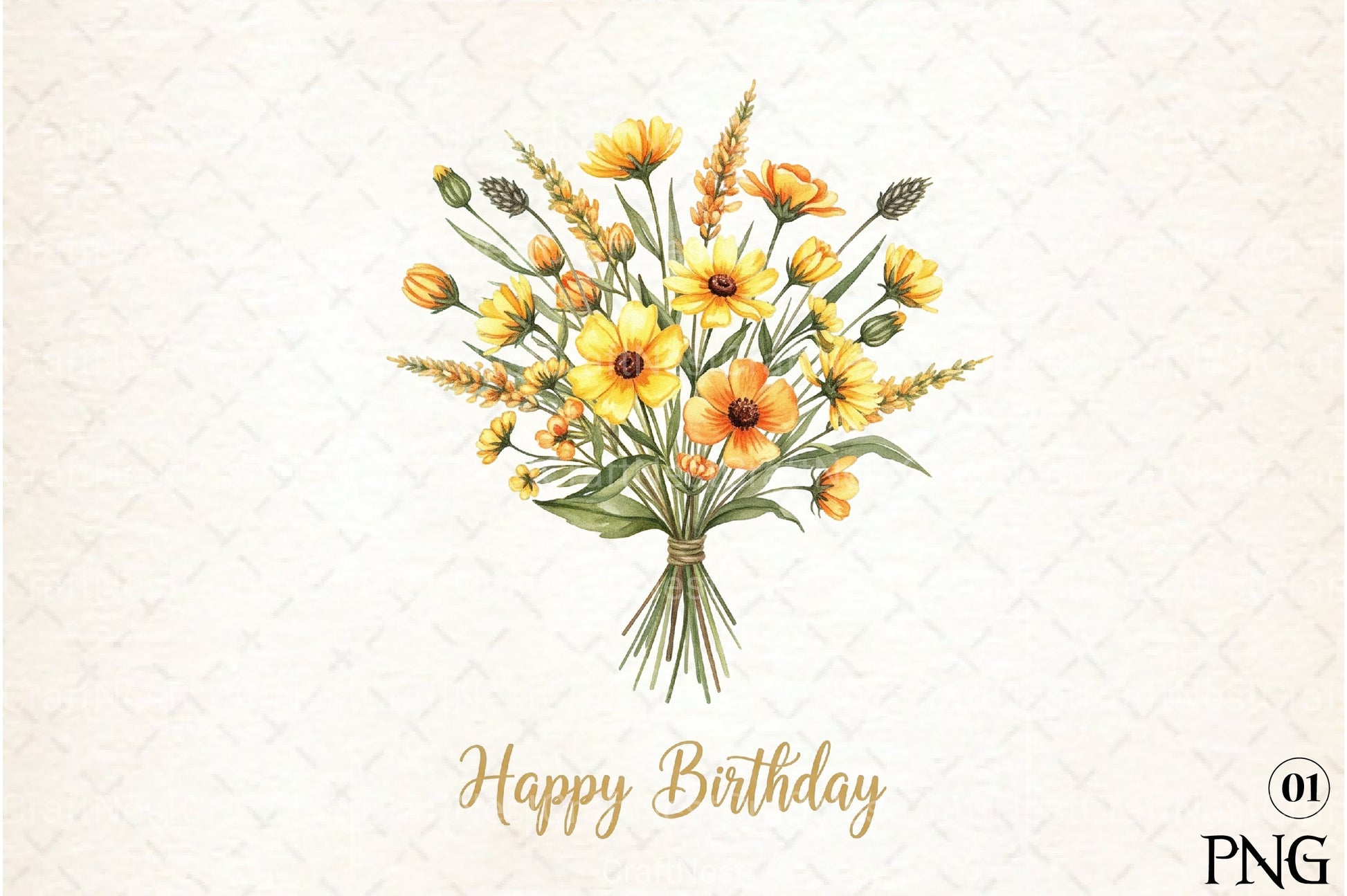 Wildflowers Brushstroke Clipart Bundle 2 - CraftNest - Digital Crafting and Art