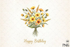 Wildflowers Brushstroke Clipart Bundle 2 - CraftNest - Digital Crafting and Art