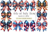 4th of July Bow Clipart Bundle