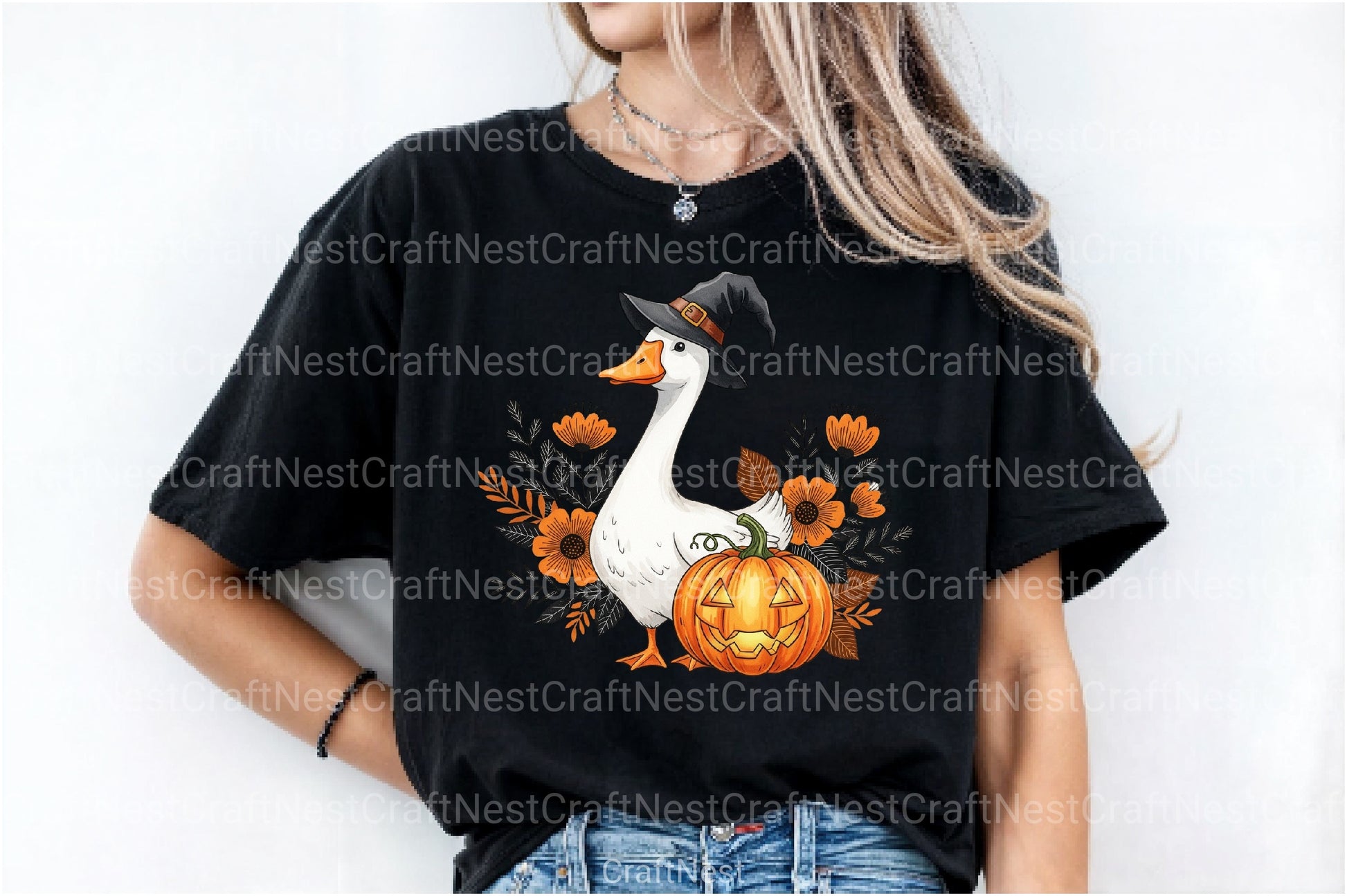 Floral Halloween Silly Goose Fall Clipart Bundle 4 - CraftNest - Digital Crafting and Art