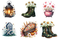 Daisy Flower & Halloween Clipart Bundle 72 - CraftNest - Digital Crafting and Art