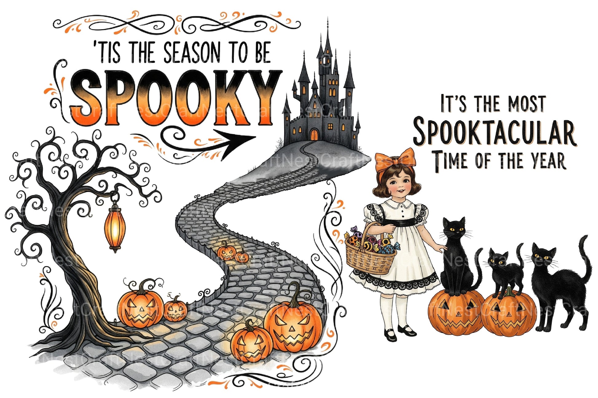 Vintage Halloween Clipart Bundle 34 - CraftNest - Digital Crafting and Art