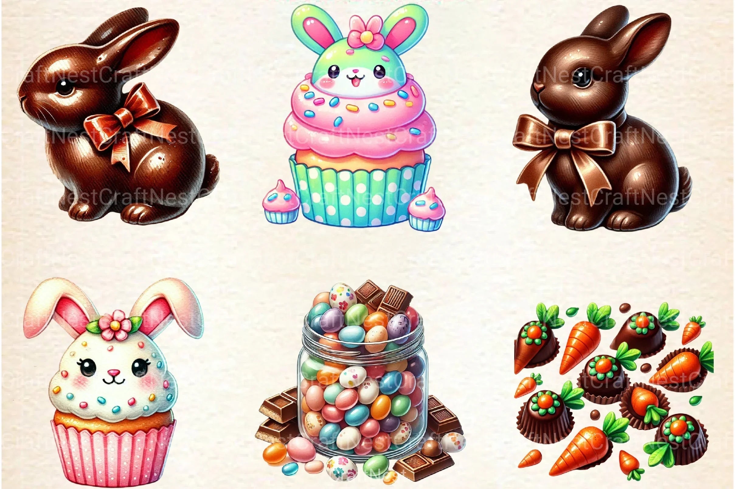 Easter Sweets Clipart Bundle 8 - CraftNest - Digital Crafting and Art