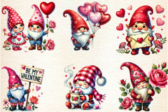 Valentine Gnomes Clipart Bundle 4 - CraftNest - Digital Crafting and Art
