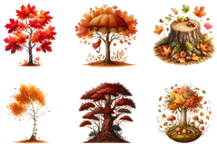 Autumn Trees Clipart Bundle 99 - CraftNest - Digital Crafting and Art