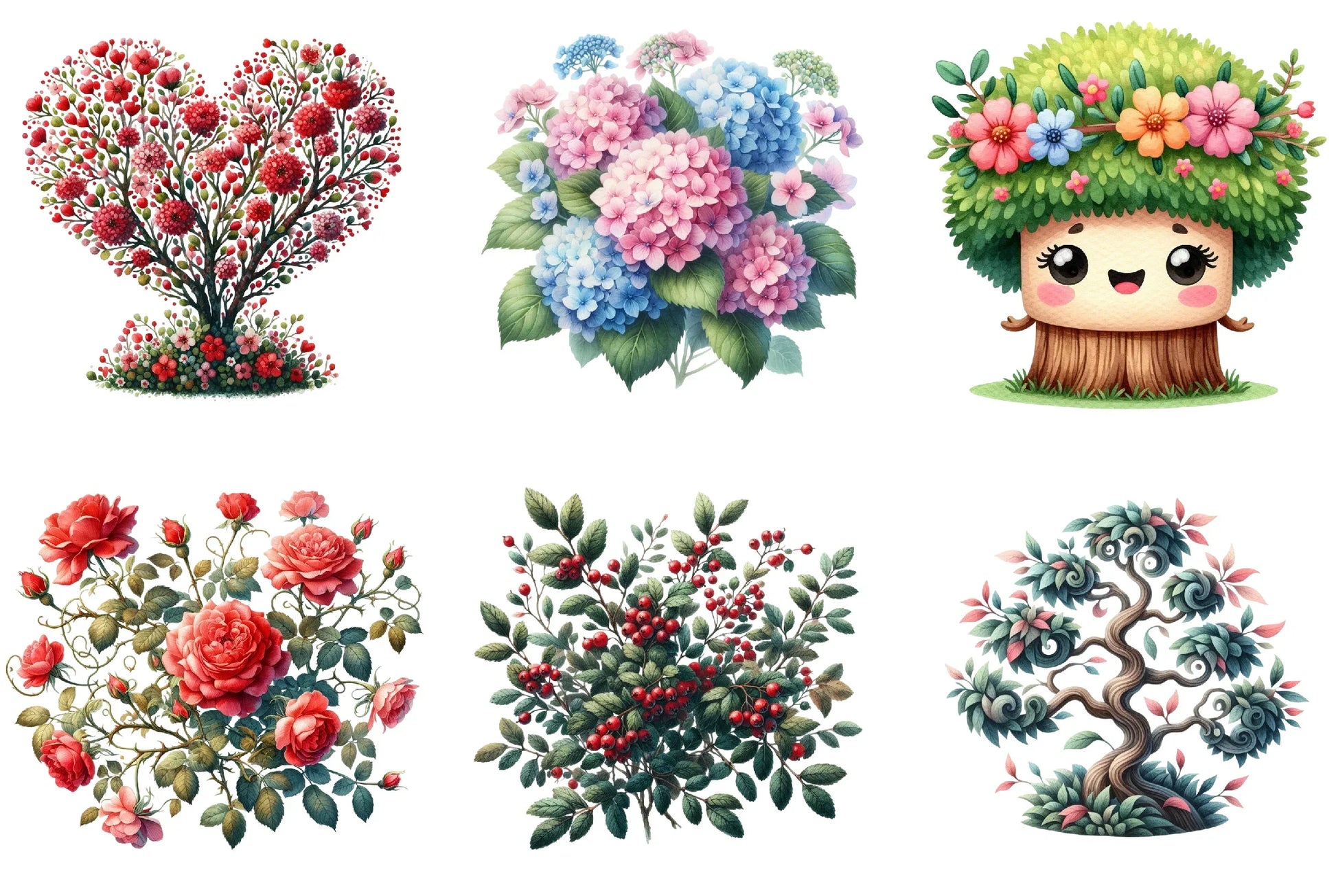 Bushes Clipart Bundle for Creative Designs - CraftNest - Digital Crafting and Art