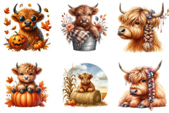 Funny Highland Cow Clipart Bundle - CraftNest - Digital Crafting and Art