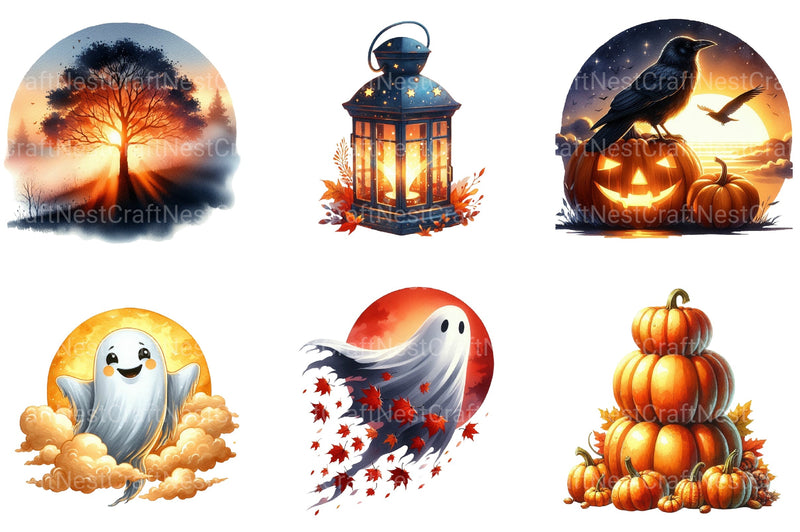 Autumn Dawn Halloween Clipart Bundle 2 - CraftNest - Digital Crafting and Art