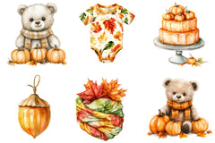 Autumn Baby Shower Clipart Bundle - CraftNest - Digital Crafting and Art