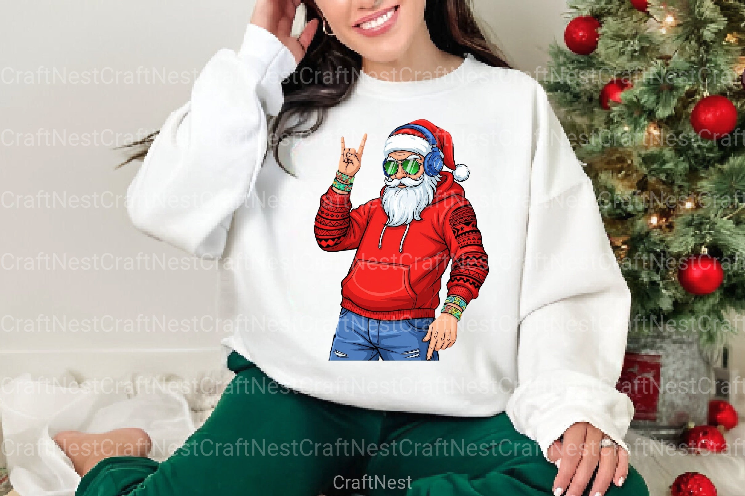 Hip Hop Santa Clipart Bundle - CraftNest - Digital Crafting and Art