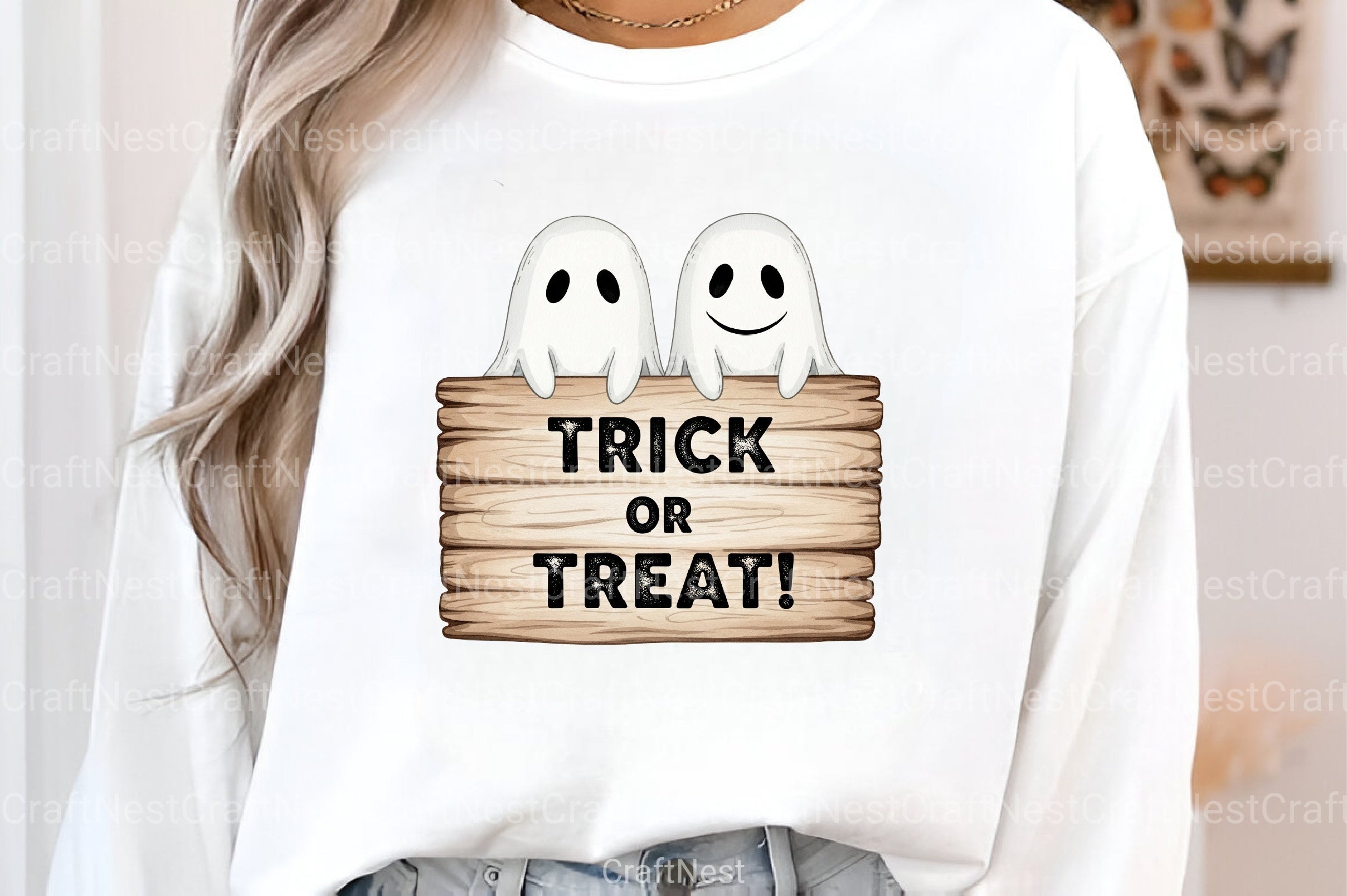 Smiling Ghosts Clipart Bundle for Halloween - CraftNest - Digital Crafting and Art