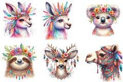 Boho Animal Portraits Clipart Bundle - CraftNest - Digital Crafting and Art