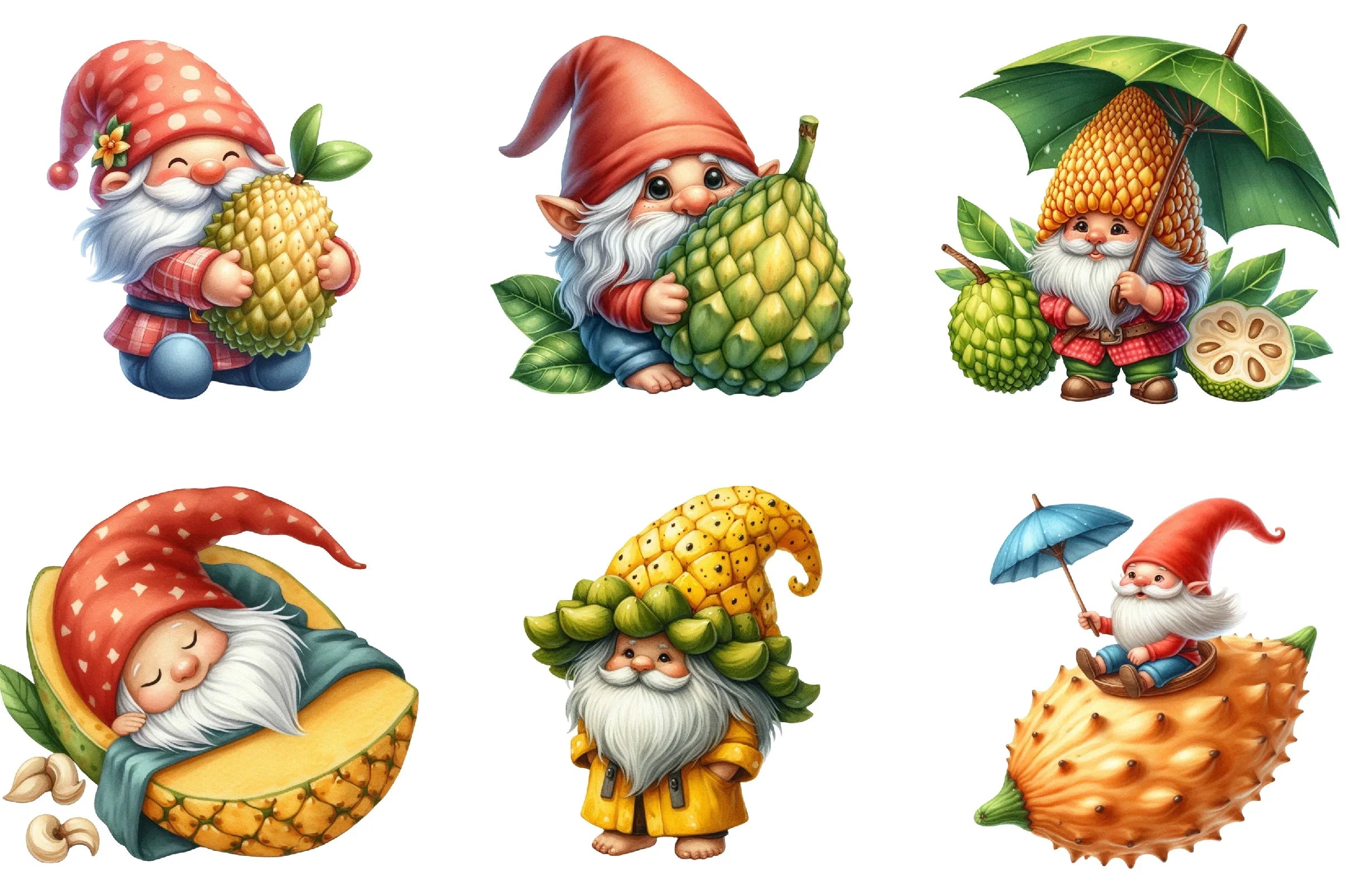 Gnome Jackfruit Clipart Bundle - CraftNest - Digital Crafting and Art
