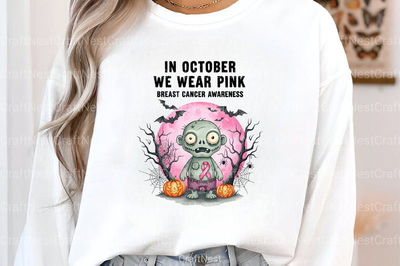 Halloween Breast Cancer Clipart Bundle 3 - CraftNest - Digital Crafting and Art