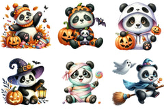 Halloween Panda Clipart Bundle - CraftNest - Digital Crafting and Art