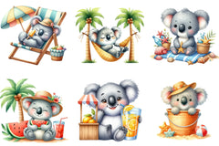 Summer Koala Clipart Bundle - CraftNest - Digital Crafting and Art
