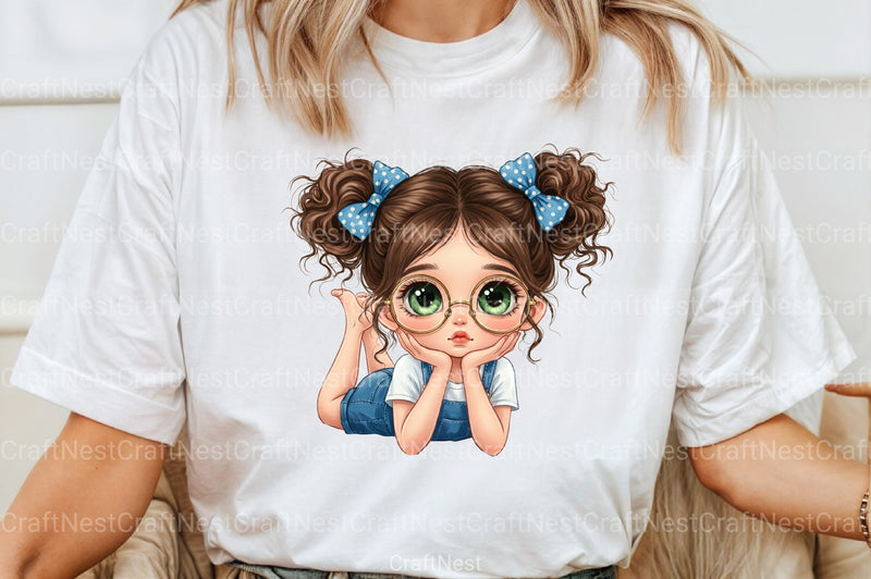 Quirky Surprised Girl Clipart Bundle - CraftNest - Digital Crafting and Art