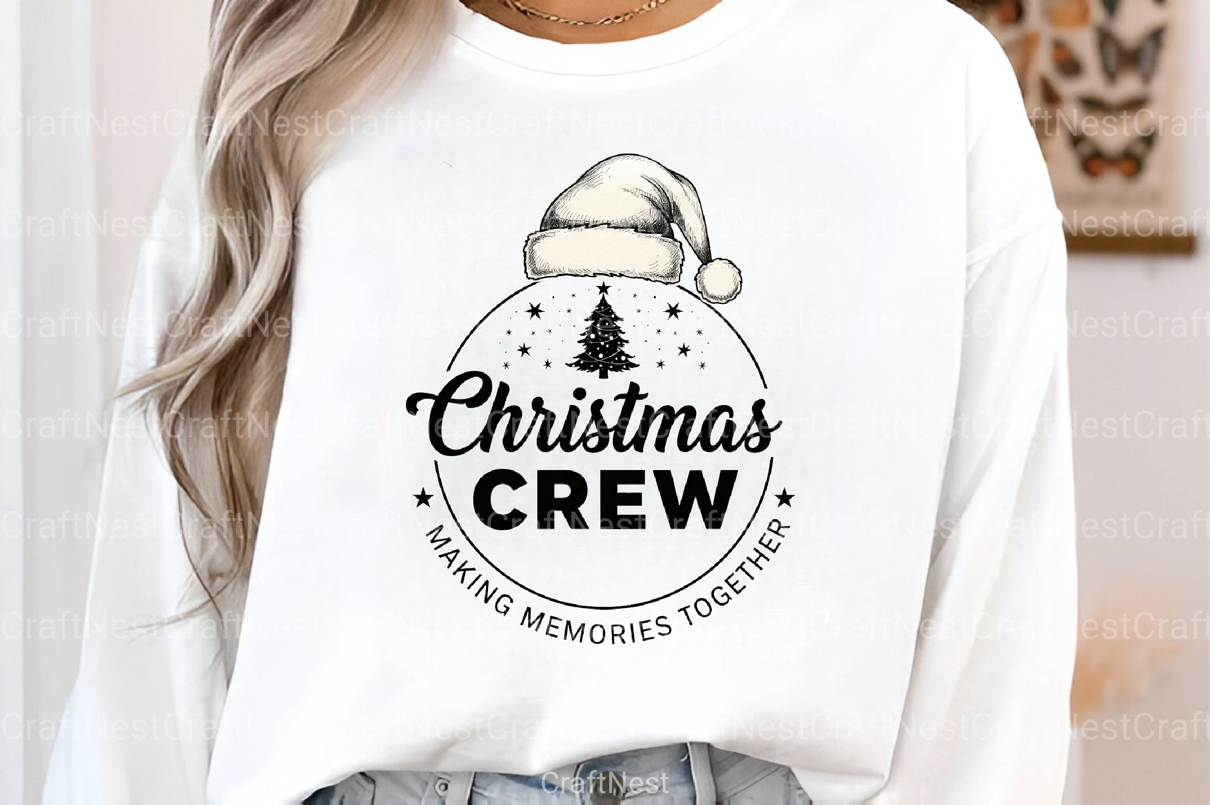 Santa Hat Crew Illustration Clipart Bundle - CraftNest - Digital Crafting and Art