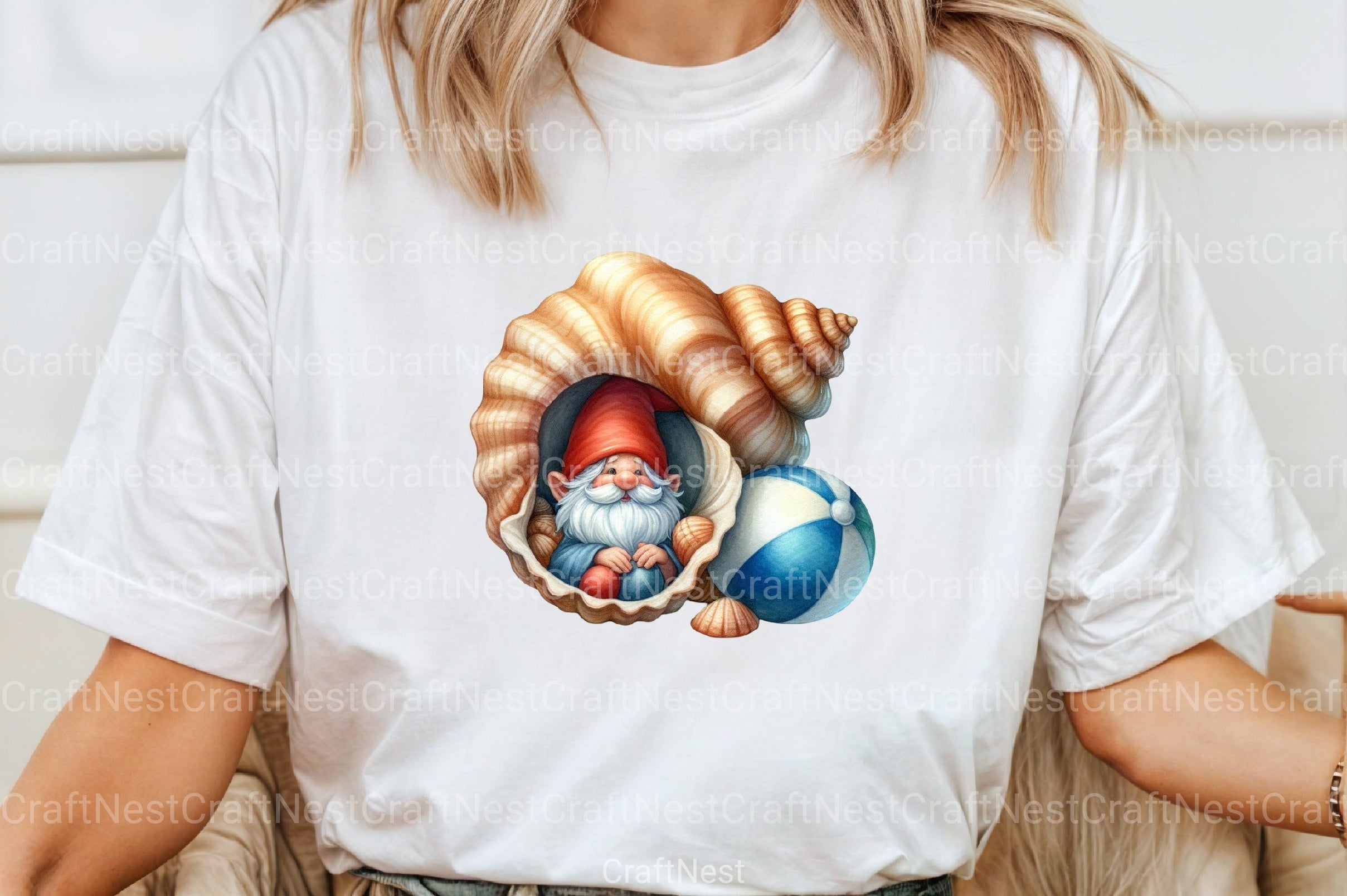 Seashell Gnome Clipart Bundle 44 - CraftNest - Digital Crafting and Art