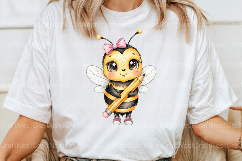 Back to School Bee Clipart Bundle 29 - CraftNest - Digital Crafting and Art