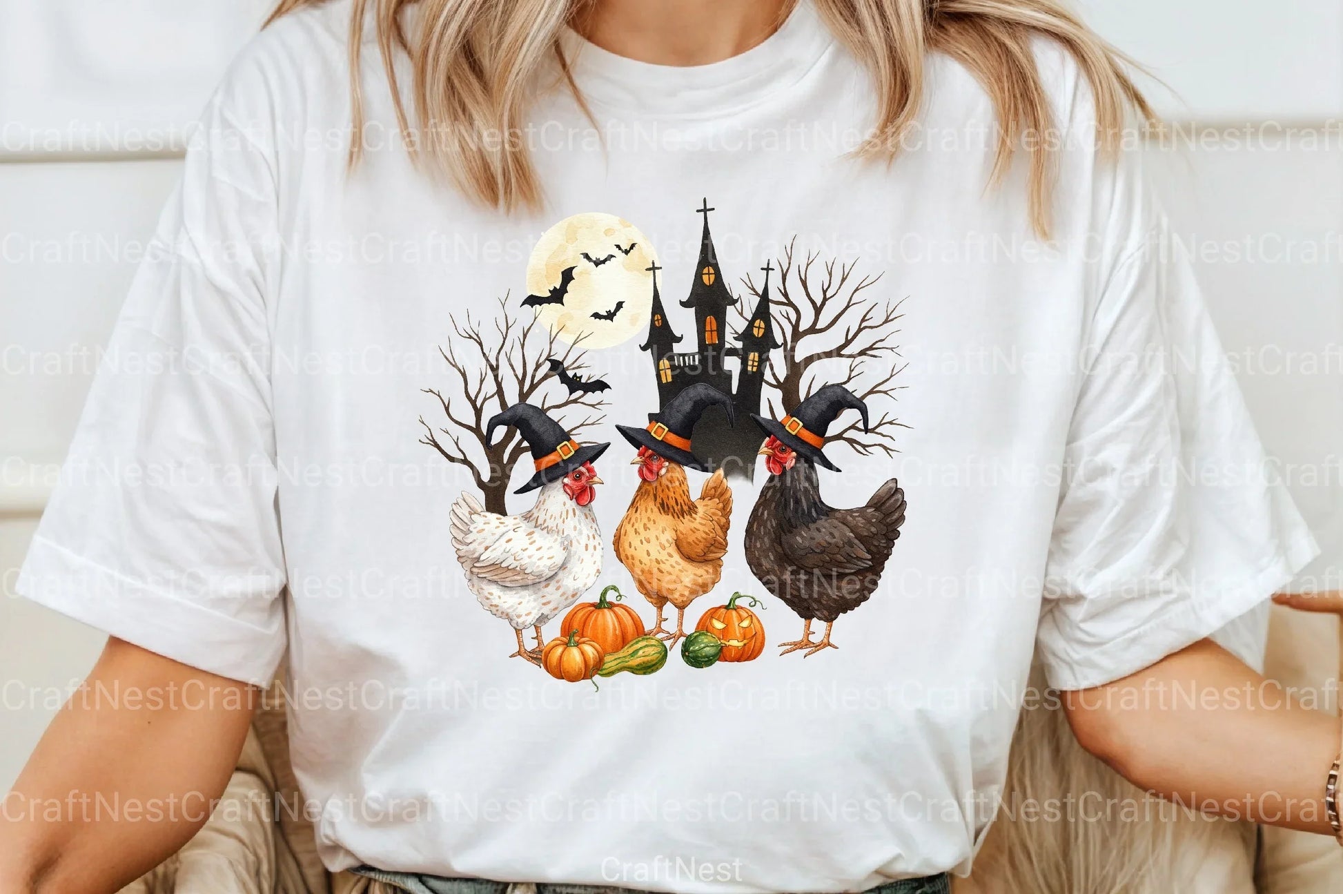 Spooky Chickens Halloween Clipart Bundle - CraftNest - Digital Crafting and Art