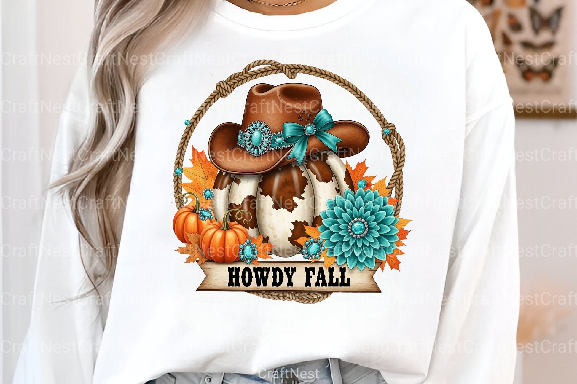 Howdy Fall Wreath Sign Clipart Bundle - CraftNest - Digital Crafting and Art