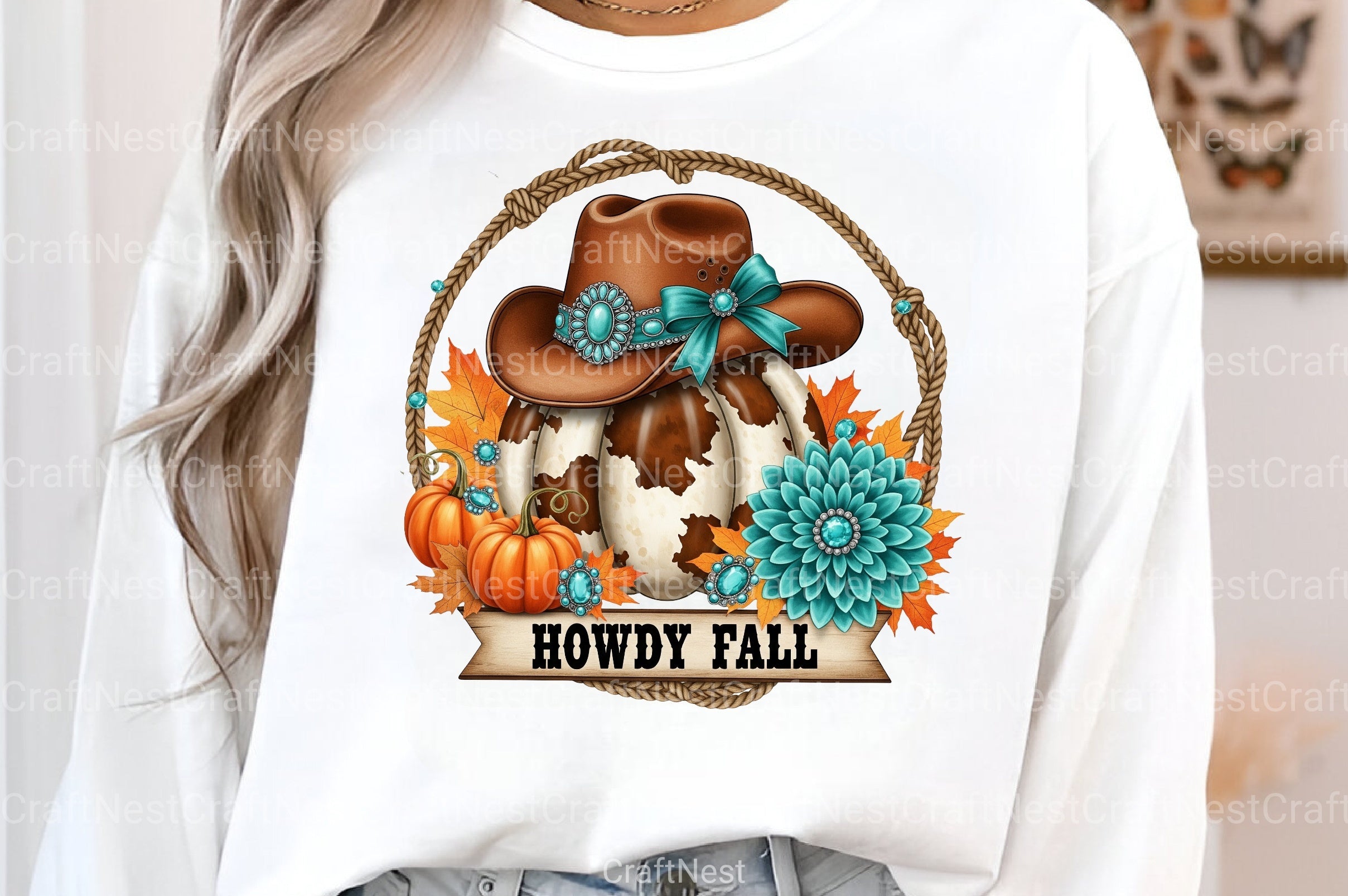 Howdy Fall Wreath Sign Clipart Bundle - CraftNest - Digital Crafting and Art