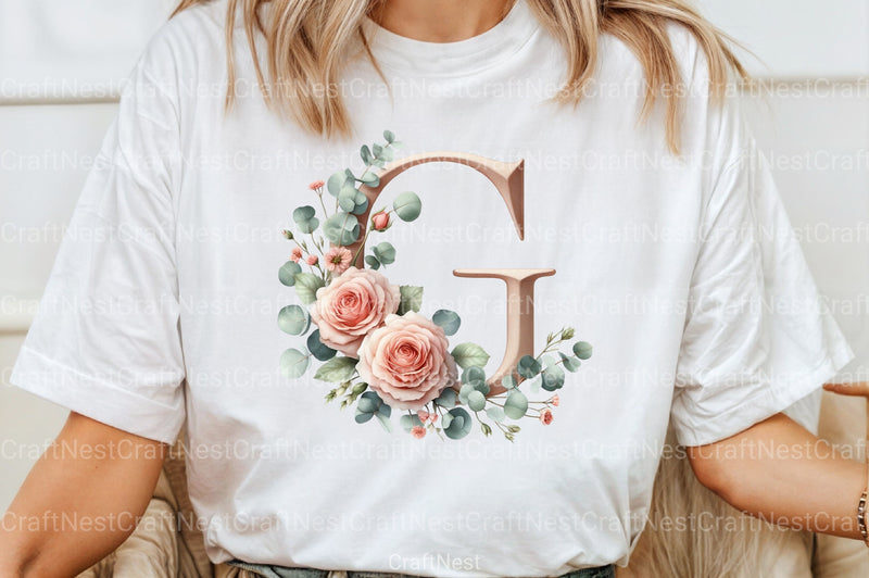 Floral Alphabet Clipart Bundle 29 - CraftNest - Digital Crafting and Art