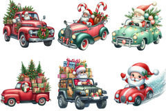 Driver Santa Clipart Bundle - CraftNest - Digital Crafting and Art