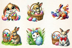 Easter Bunny Clipart Bundle - CraftNest - Digital Crafting and Art