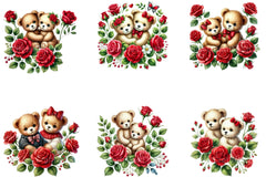Valentine Teddy Bear Clipart Bundle 99 - CraftNest - Digital Crafting and Art