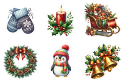 Christmas Clipart Bundle: Festive Holiday Designs - CraftNest - Digital Crafting and Art