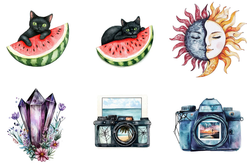 Gothic Summer Clipart Bundle - CraftNest - Digital Crafting and Art