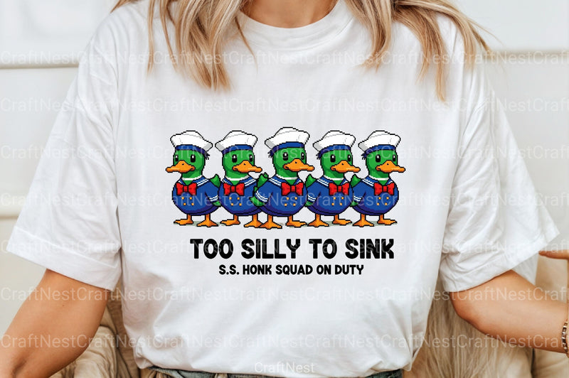 Blocky Style Funny Summer Goose Clipart Bundle 167 - CraftNest - Digital Crafting and Art