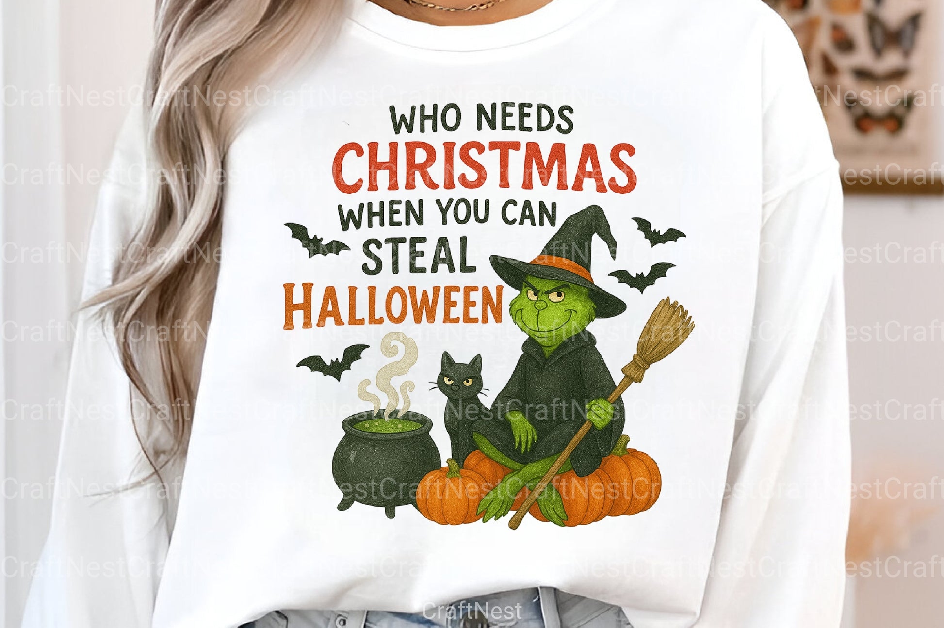 Merry Christmas Green Monster Clipart Bundle - CraftNest - Digital Crafting and Art