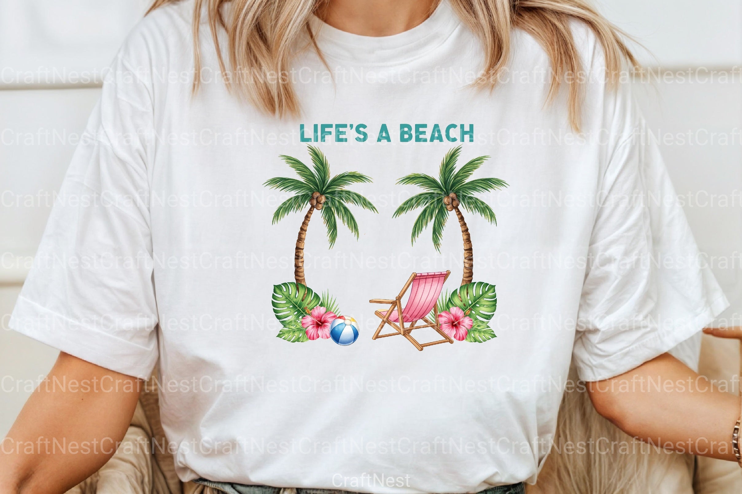 Summer Beach Flower Clipart Bundle - CraftNest - Digital Crafting and Art