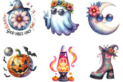 Groovy Halloween Day Clipart Bundle 2 - CraftNest - Digital Crafting and Art