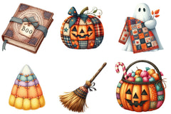 Patchwork Halloween Clipart Bundle - CraftNest - Digital Crafting and Art