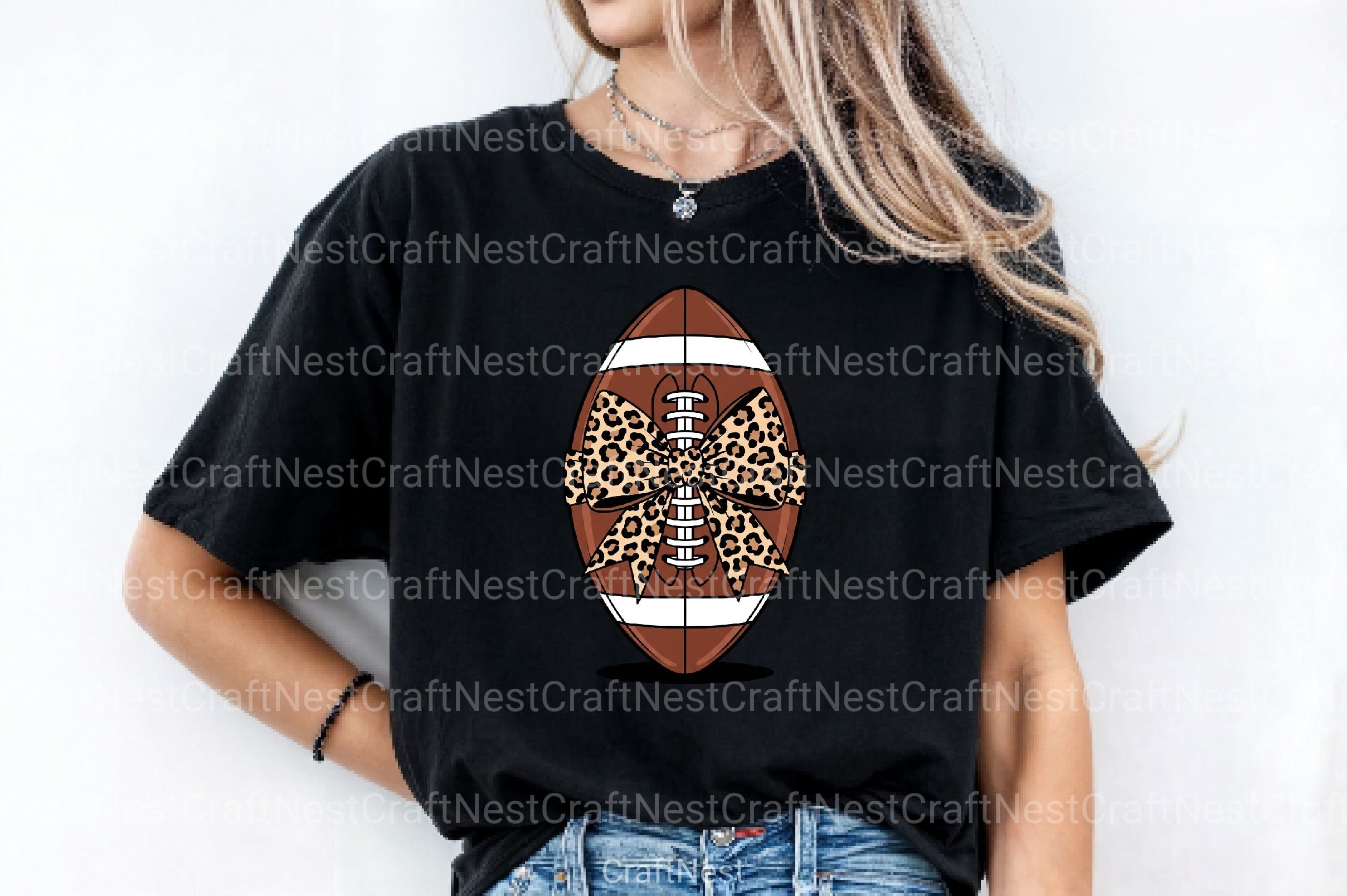 Coquette Football Bow Touchdown Clipart Bundle - CraftNest - Digital Crafting and Art