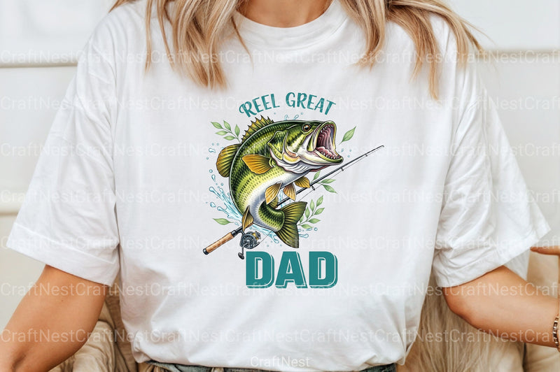Retro Reel Great Dad Fishing Clipart Bundle - CraftNest - Digital Crafting and Art