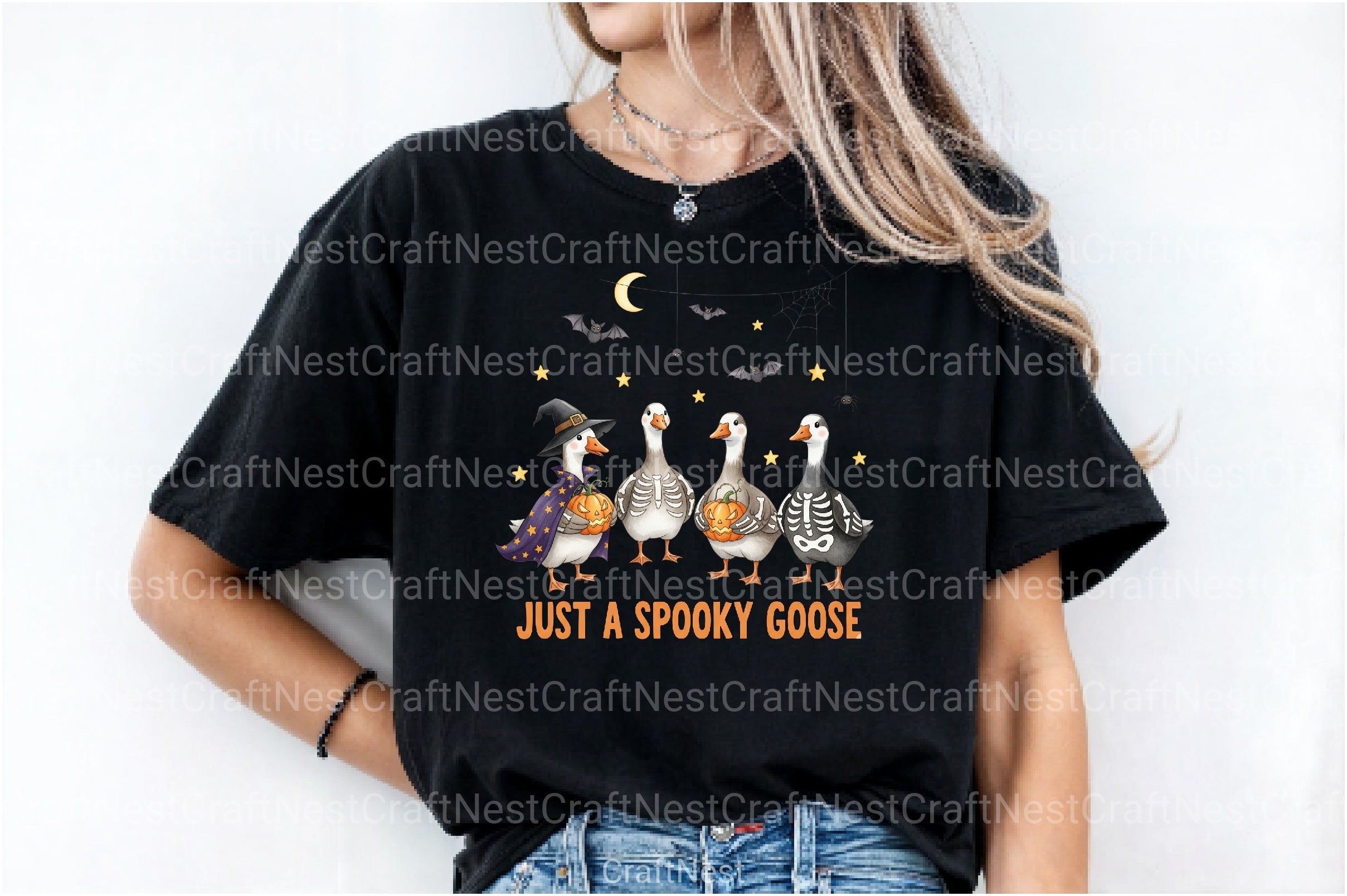 Spooky Goose Funny Halloween Clipart Bundle - CraftNest - Digital Crafting and Art