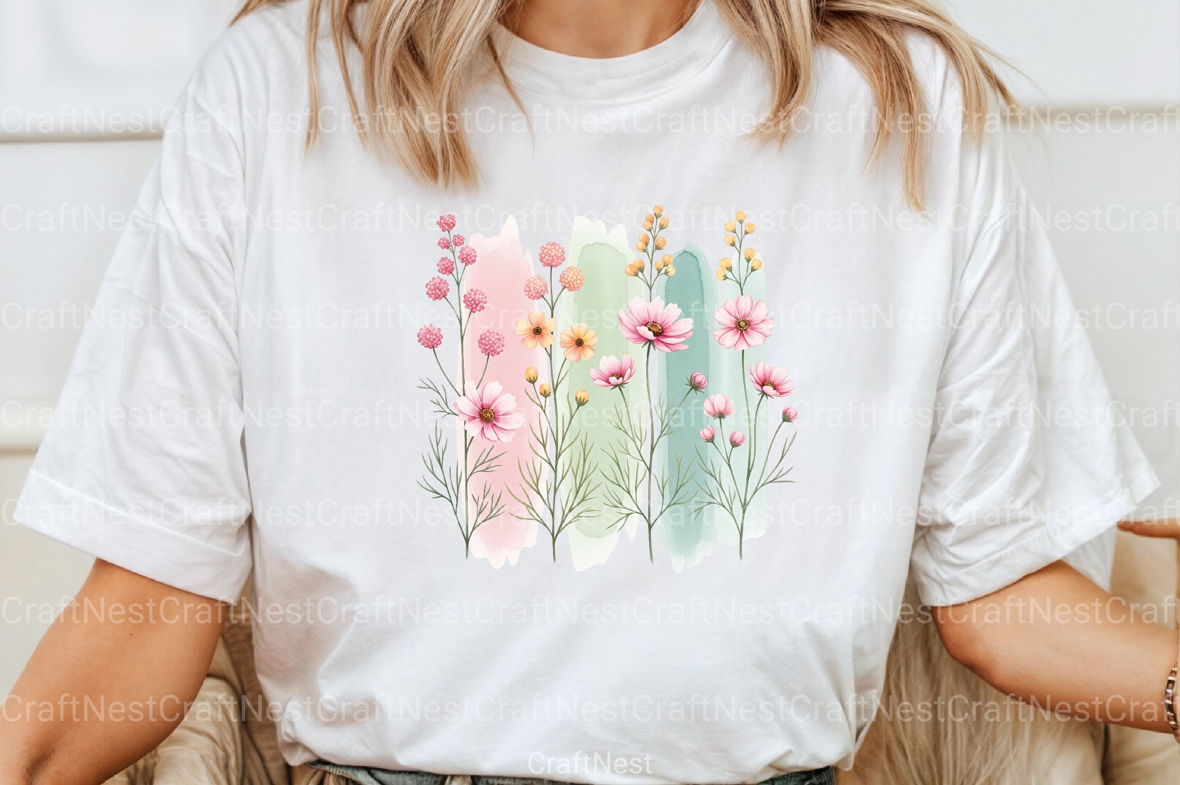 Wildflowers Brushstroke Clipart Bundle 4 - CraftNest - Digital Crafting and Art