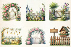 Spring Fence Clipart Bundle - CraftNest - Digital Crafting and Art