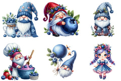 Gnome Blueberries Clipart Bundle - CraftNest - Digital Crafting and Art